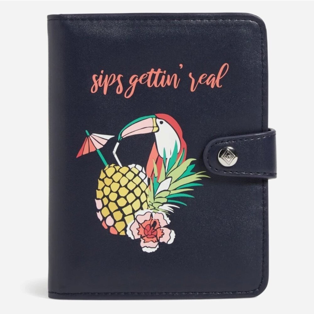Vera Bradley Passport Cover in Toucan Party Pineapple Print NWT